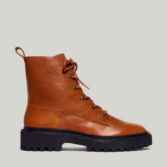 Madewell The Rayna Lace-Up Boot in Brown Leather Size 8.5 - Picture 13 of 13